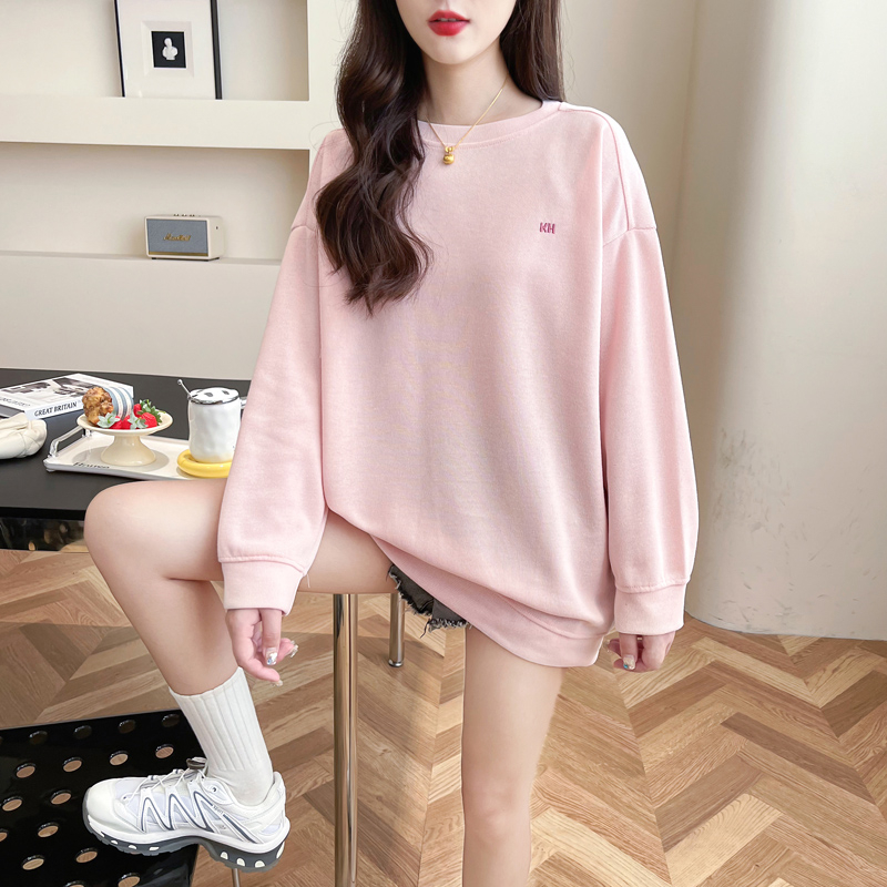 實拍-2024春裝原版質量大碼女裝薄款寬鬆衛衣女