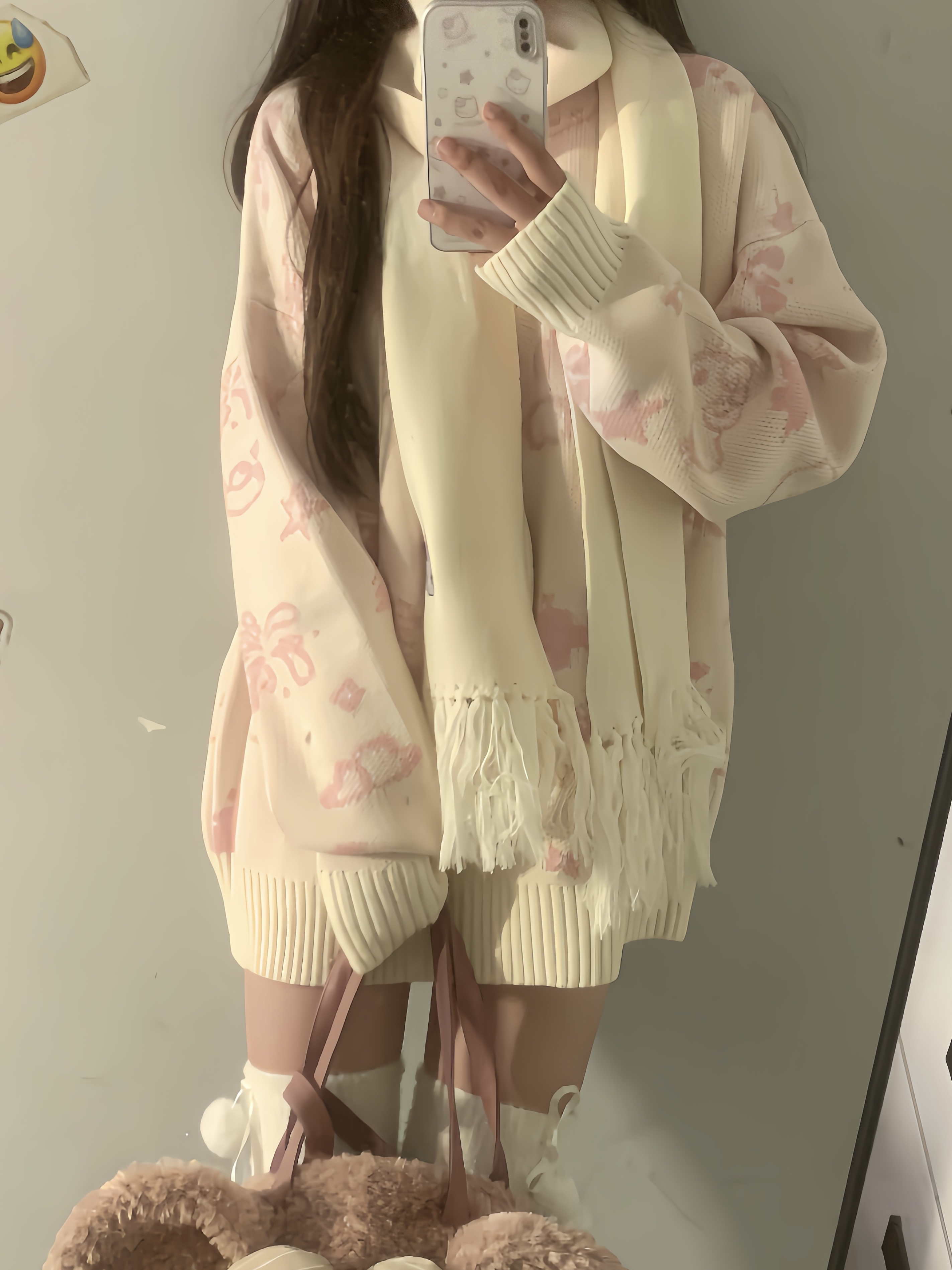 卡通凱蒂貓秋冬圓領套頭可愛軟糯寬鬆外穿慵懶風小個子秋冬毛衣女