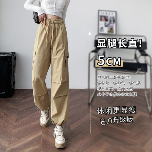 Real shot #casual pants army green overalls women's spring and autumn American high street outdoor sports pants