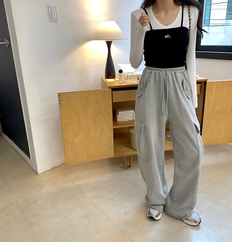 Original pocket casual sweatshirt and sweatpants