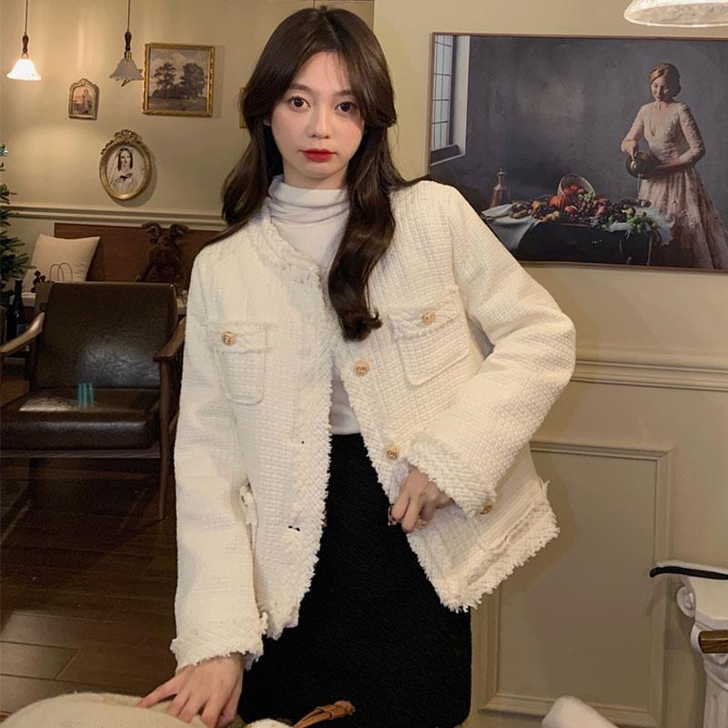Xiaoxiangfeng jacket for women in spring, autumn and winter, versatile new trendy design tweed casual short coat