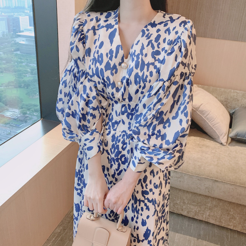 chic 花色連衣裙