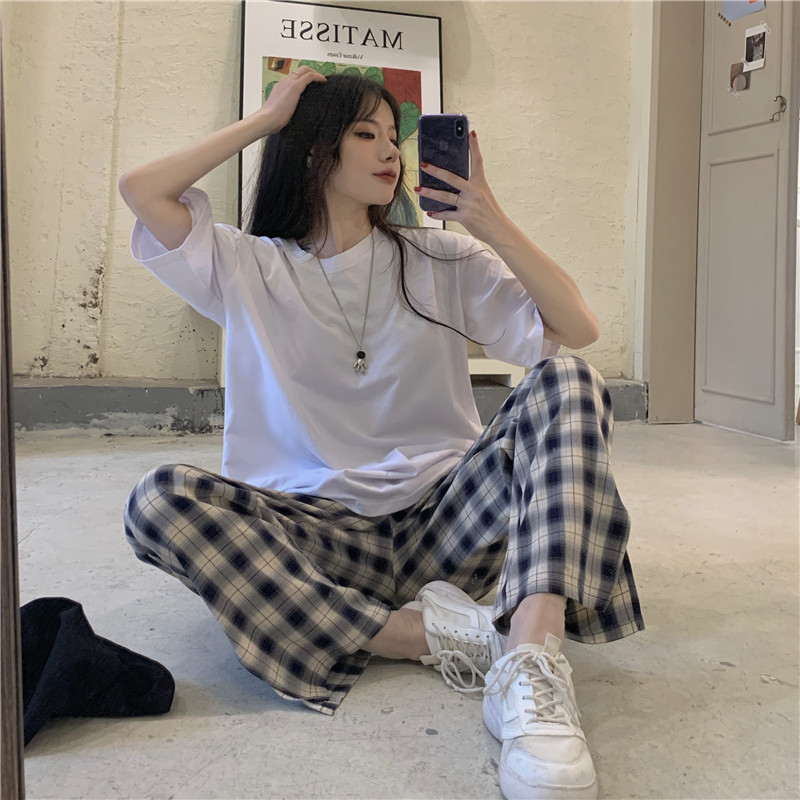 Retro Hepburn style suit for women summer Korean style chic light mature style Hong Kong style petite western style two-piece set