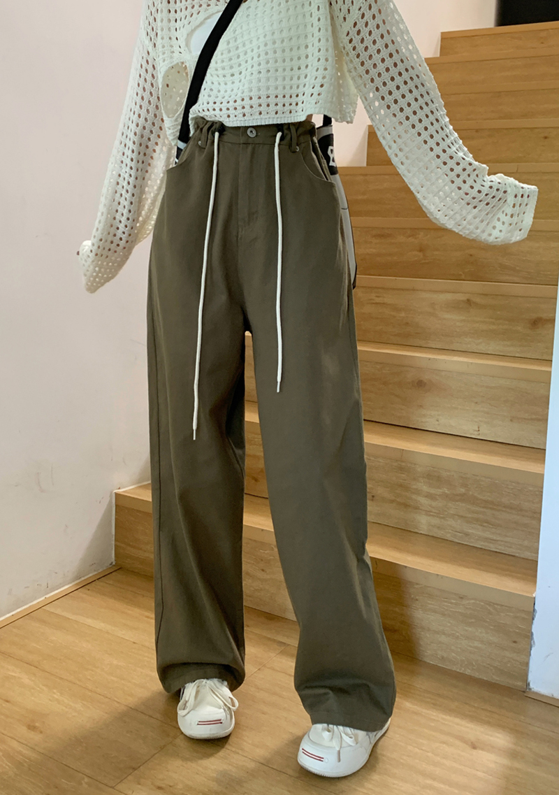 ~Real shot~High-waisted slimming loose carrot pants waistband adjustable casual pants wide-leg pants