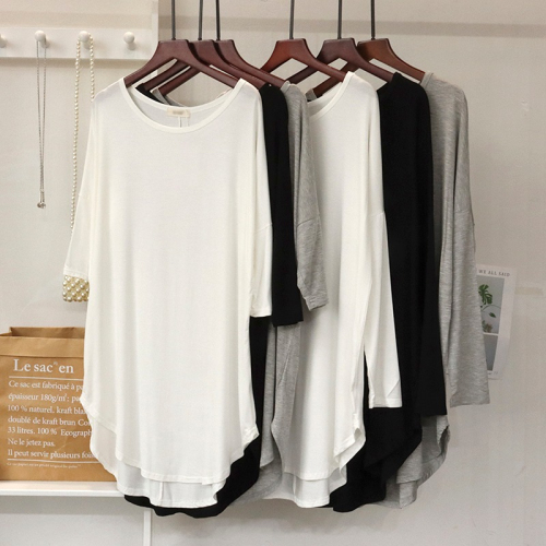 Official Photo ~ Tmall Quality Modal Back Neck Hemmed T-shirt Women's Summer Bottoming Shirt Mid-Length