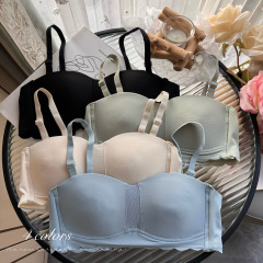 Real shot of underwear for women, seamless small breasts, big bra, no wires, push-up, comfortable and breathable girly bra