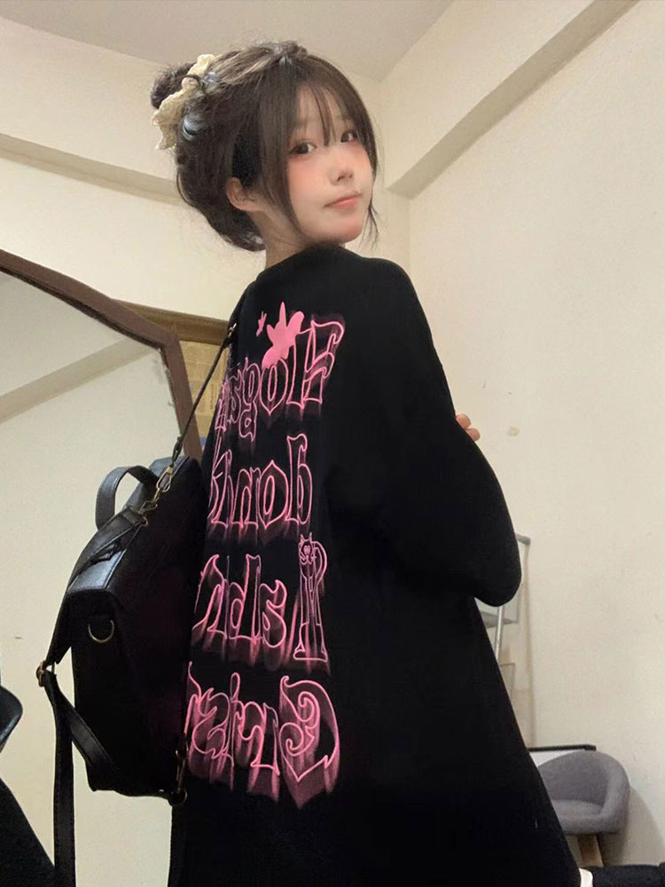 TUDOU土豆貓美式街頭短袖T恤女寬鬆oversize2024年新款夏季上衣潮