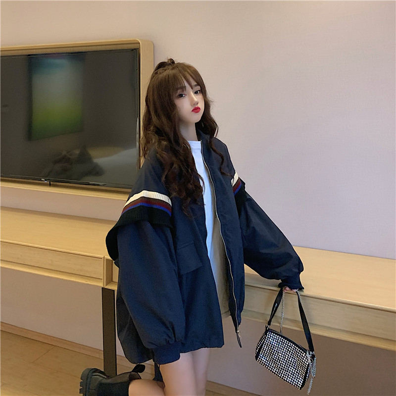 Street forest style jacket for women, spring and autumn versatile Korean style loose 2024 new long-sleeved jacket baseball uniform