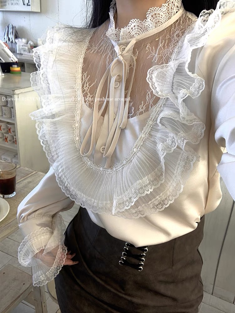 黑澤玄七微胖mm2024早春新款別致設計感顯瘦長袖內搭襯衫上衣女