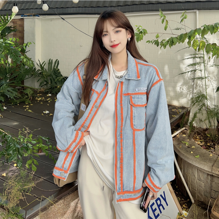 2024 Spring New Style Real Shot Retro Denim Jacket Trendy Hong Kong Style Distressed Couple Jacket S-5XL 200 Jin