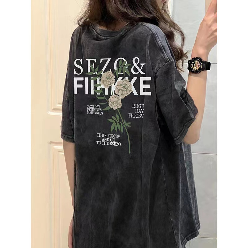 220g combed tight silo Tmall quality printed cotton short-sleeved t-shirt