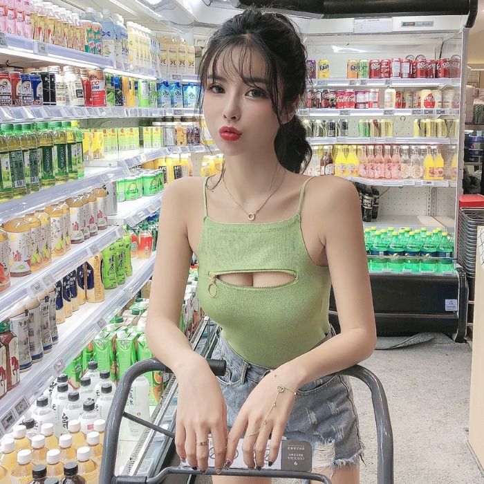 夏季新款拉鏈遮肚吊帶背心百搭修身女內搭露背無袖上衣夏