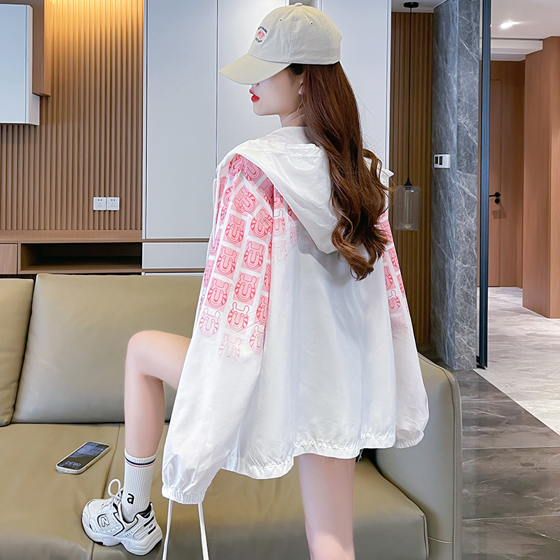 | Real shot | 100% polyester fiber | Summer loose thin zipper cardigan gradient sun protection clothing for women