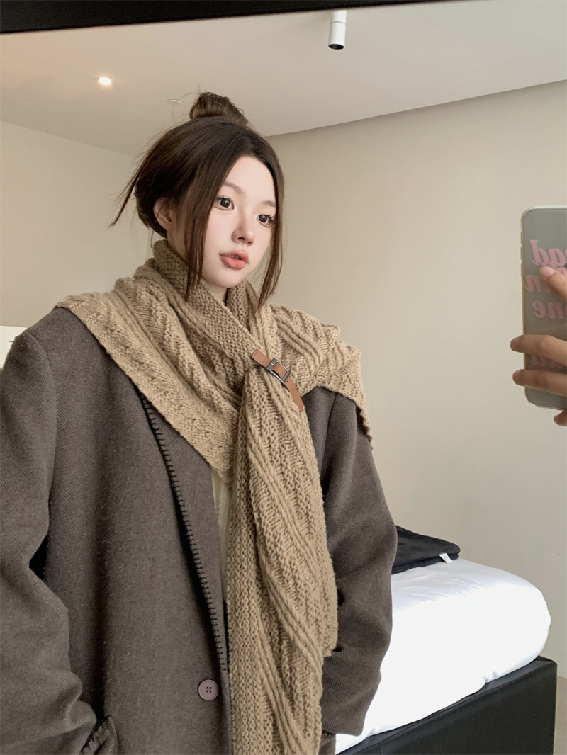 實拍  披肩斗篷女針織三角巾外搭披風小披肩式上衣秋冬坎肩