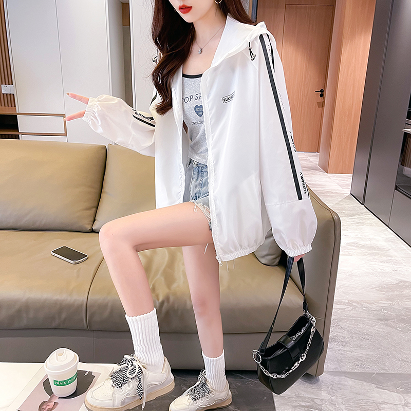 | Real shot | Summer loose, casual, fashionable and versatile thin zipper cardigan sun protection jacket for women