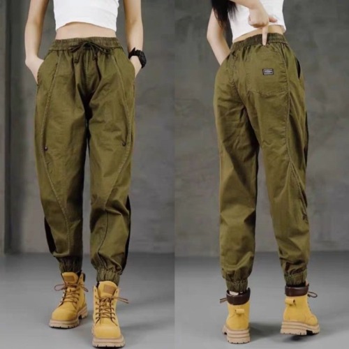 Loose overalls for women, high street, American-style leggings, men's and women's wide-leg outdoor niche casual pants with drawstrings