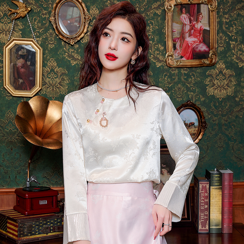 Already shipped, real shot of 2024 spring new simple and versatile new Chinese style shirt