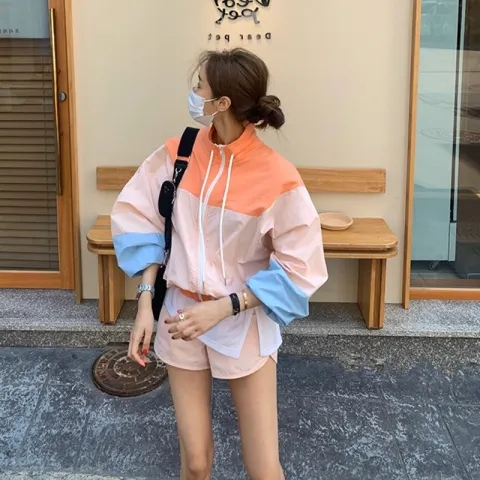 2024 New Year Spliced ​​New Sun Protection Clothing Women Korean Spring and Summer Thin Jackets Loose Casual Outerwear Trendy