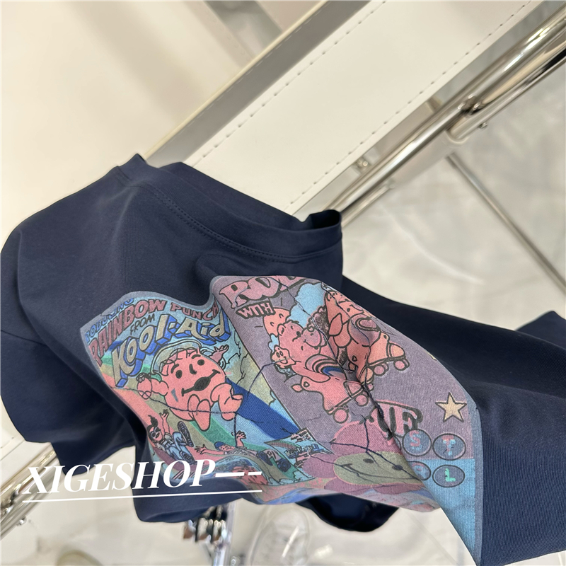 2024 spring and summer new heavy/combed cotton back collar with seams S-XXXL summer short-sleeved T-shirt for women