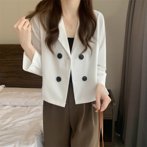 Autumn new style Korean style slimming design versatile short suit jacket for women for small people