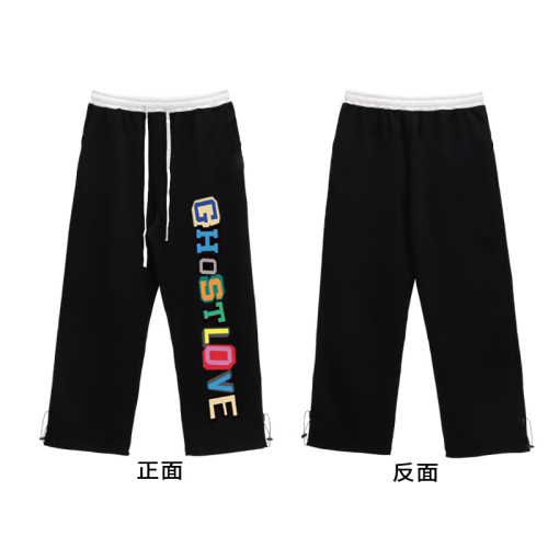 Street dance fashion brand multi-color hip-hop waistband contrasting letter sweatpants autumn and winter versatile jazz dance street casual pants