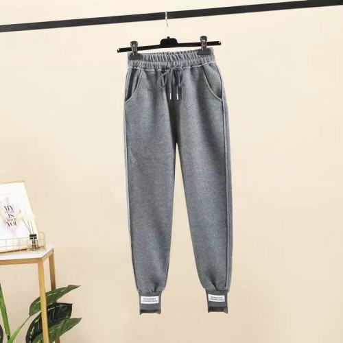 Autumn and winter new sweatpants with cotton white bottoming Korean style casual pants harem carrot sports pants for small feet