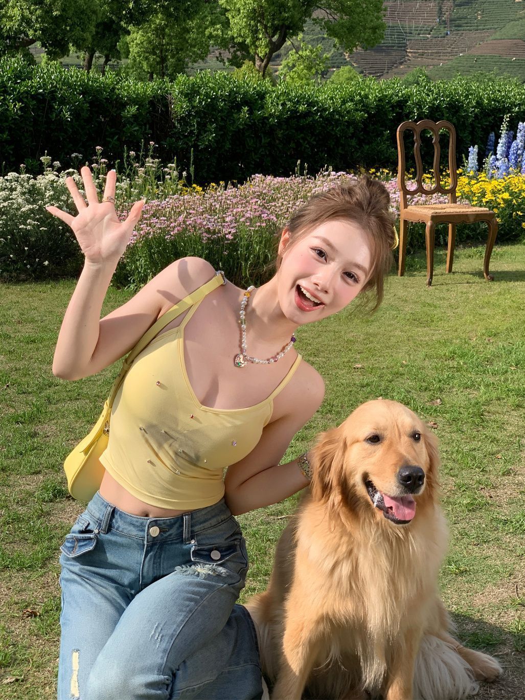 已出貨  韓系多巴胺吊帶背心女夏新款外穿辣妹短款上衣女ins