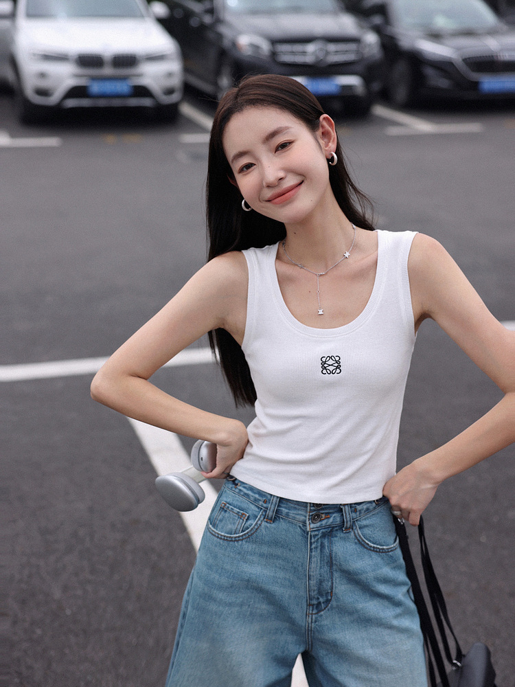已出貨  韓系學院風短款背心夏新款百搭小眾顯瘦無袖上衣女