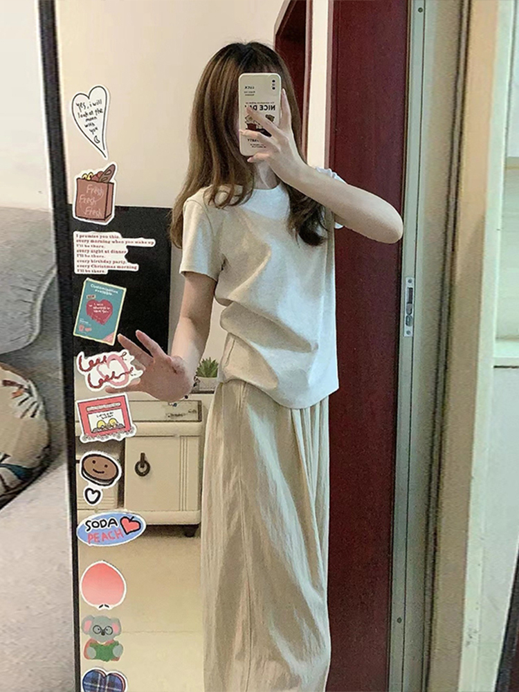 已出貨 港味chic正肩上衣女夏季新款顯瘦修身設計感小眾短袖t恤