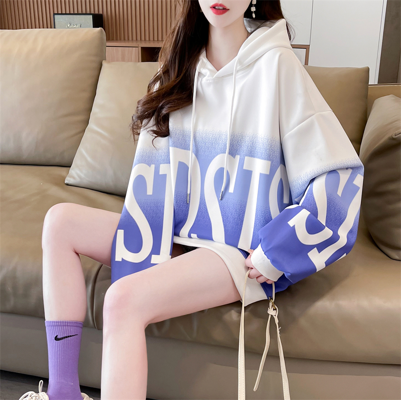 首發實拍320克華棉 薄款學院風衛衣女