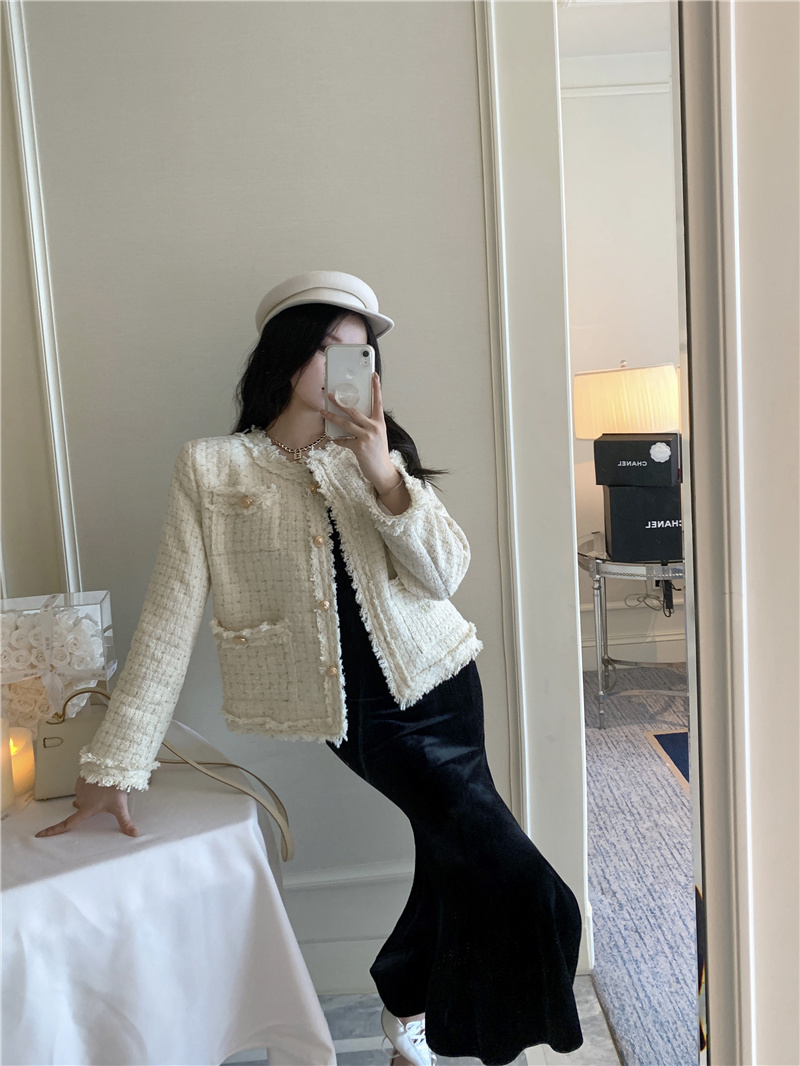 Actual shot ~ 2024 spring new French style petite style short jacket and top for small people