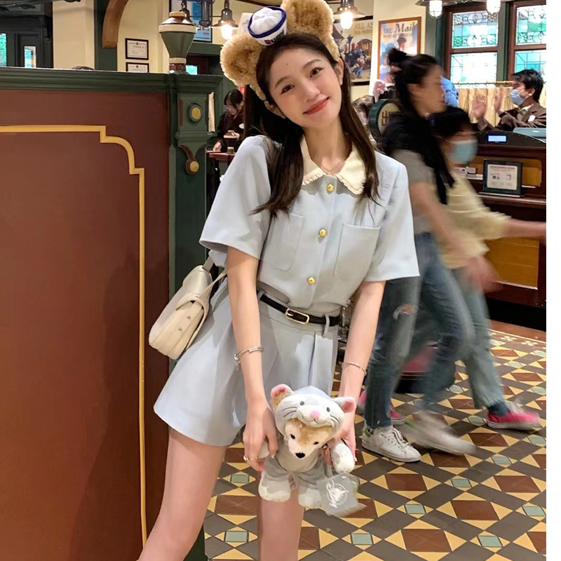 多巴胺穿搭一整套減齡時尚氣質小香風外套短褲套裝女2024新款夏裝