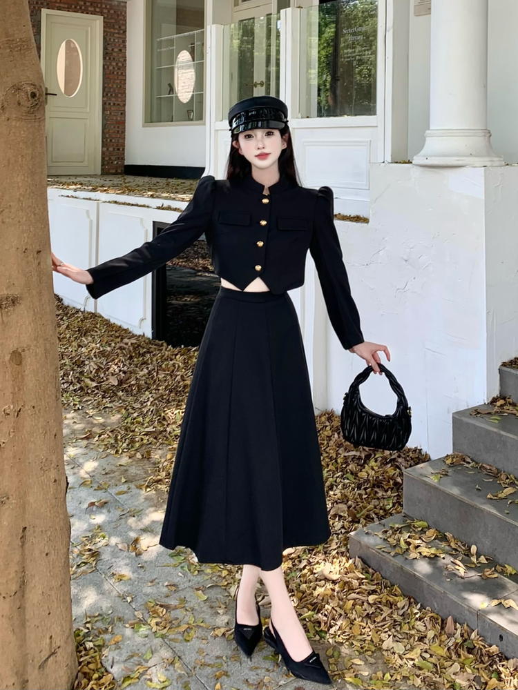 Actual shot of the new light luxury mini dress, design blazer, high-waisted skirt, small fragrant two-piece suit