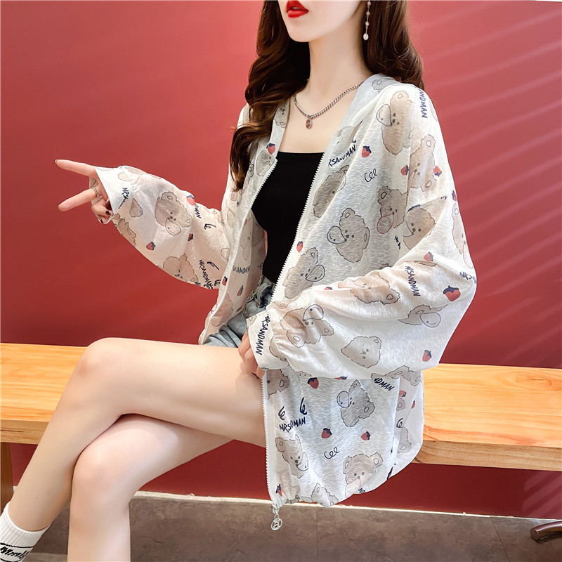 Real shot of ice silk nano silk sun protection clothing summer outdoor breathable sexy open chest zipper jacket for women 100 polyester