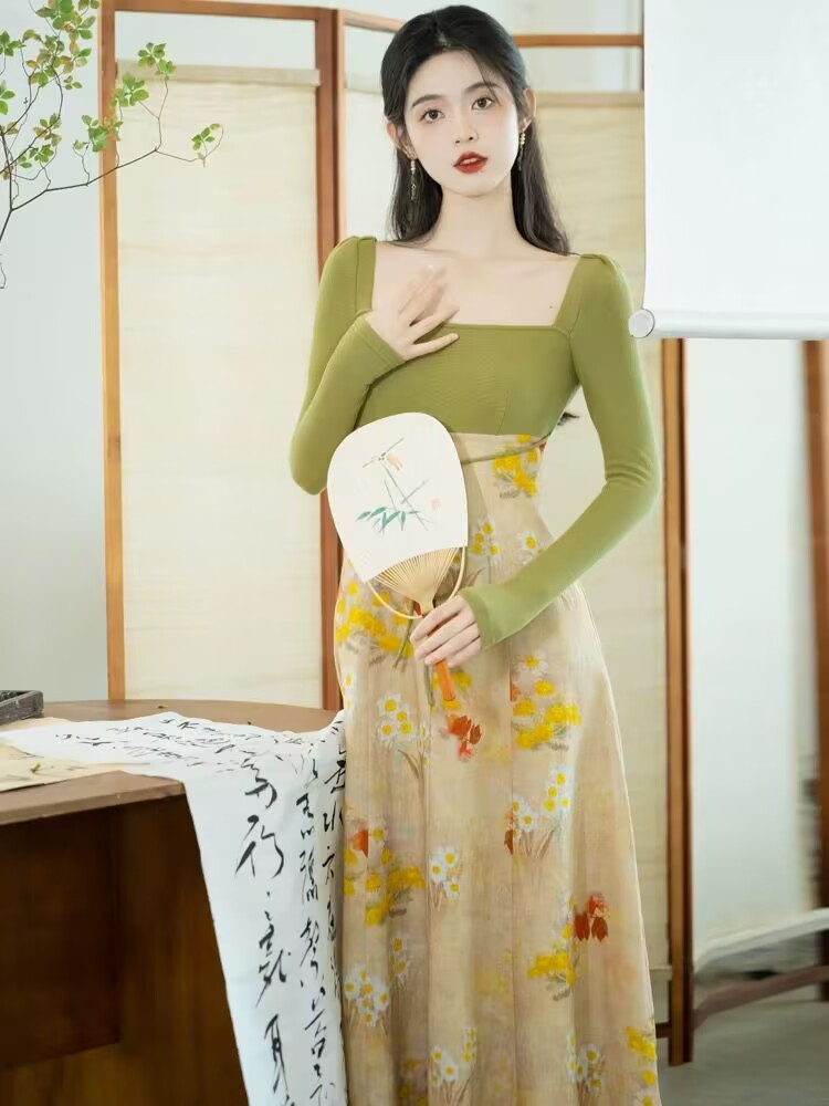 新中式國風改良版古裝旗袍連衣裙小個子漢服民國風裙子女日常女裝