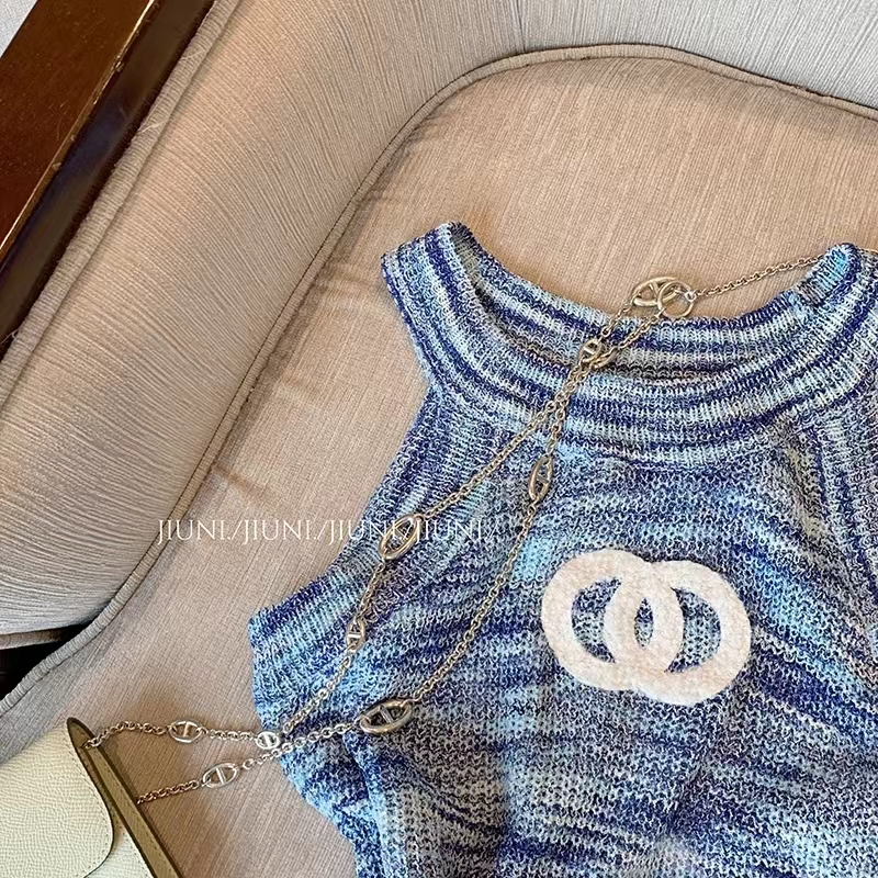 辣妹法式針織吊帶背心女夏季無袖外穿洋氣小香風修身打底純欲上衣