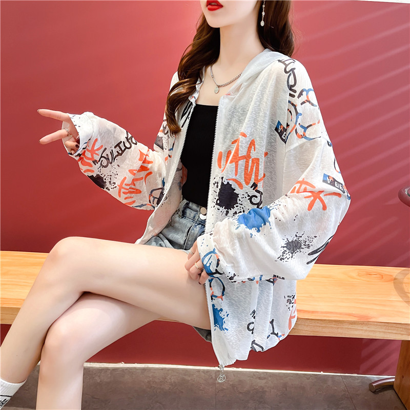 Real shot of ice silk nano silk sun protection clothing summer outdoor breathable sexy open chest zipper jacket for women 100 polyester