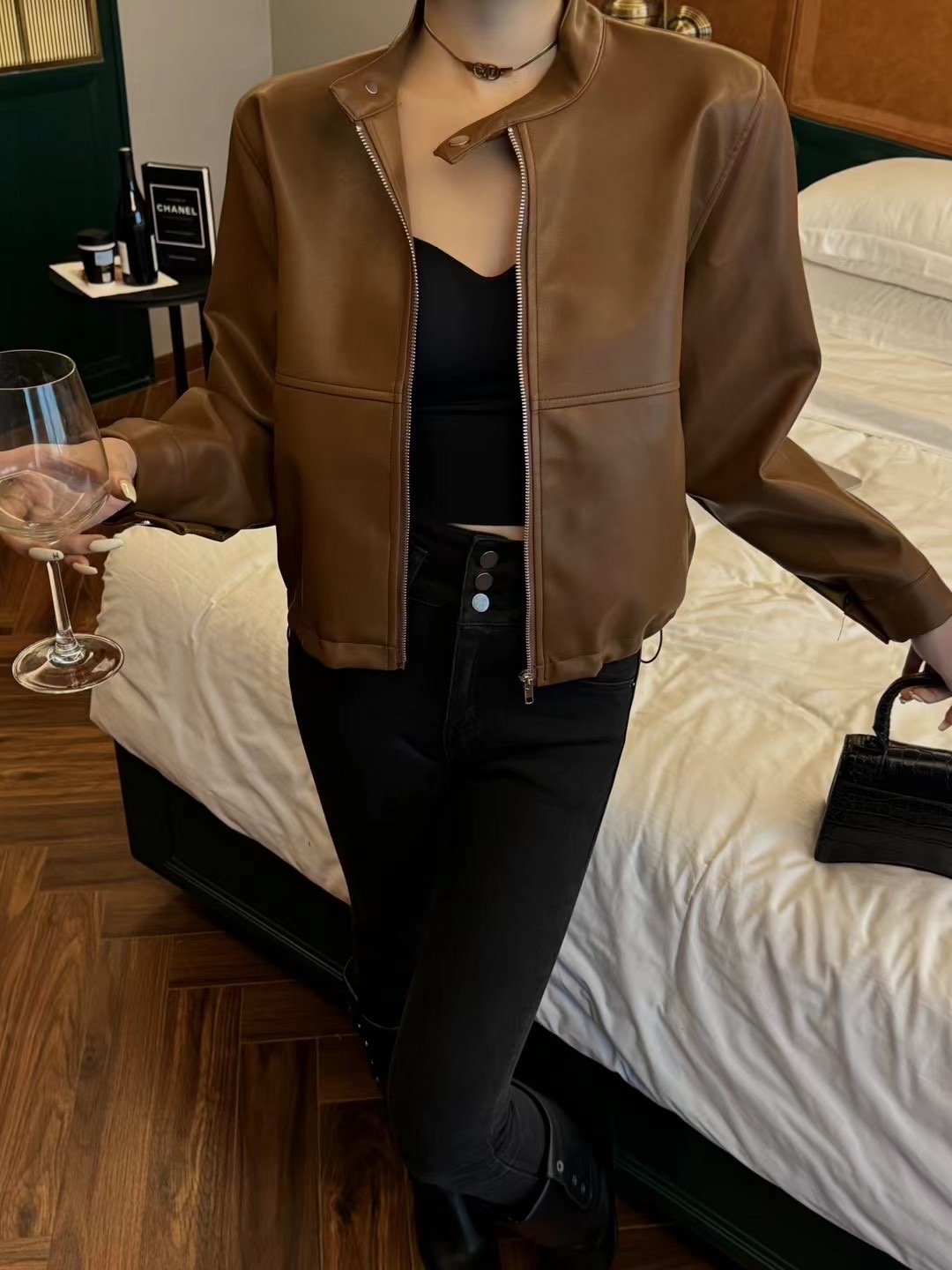 Thirteen lines of spring clothing for women new niche retro cardigan long-sleeved loose casual American jacket short coat top