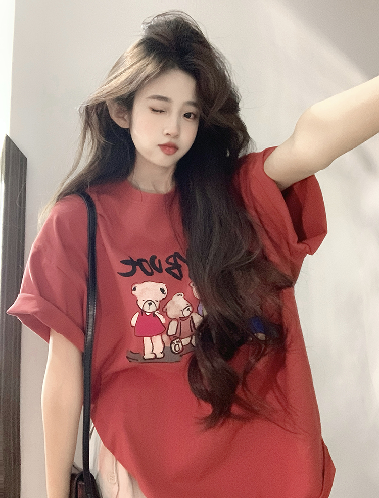 原創~實拍~印花純棉短袖T恤女印花半袖上衣