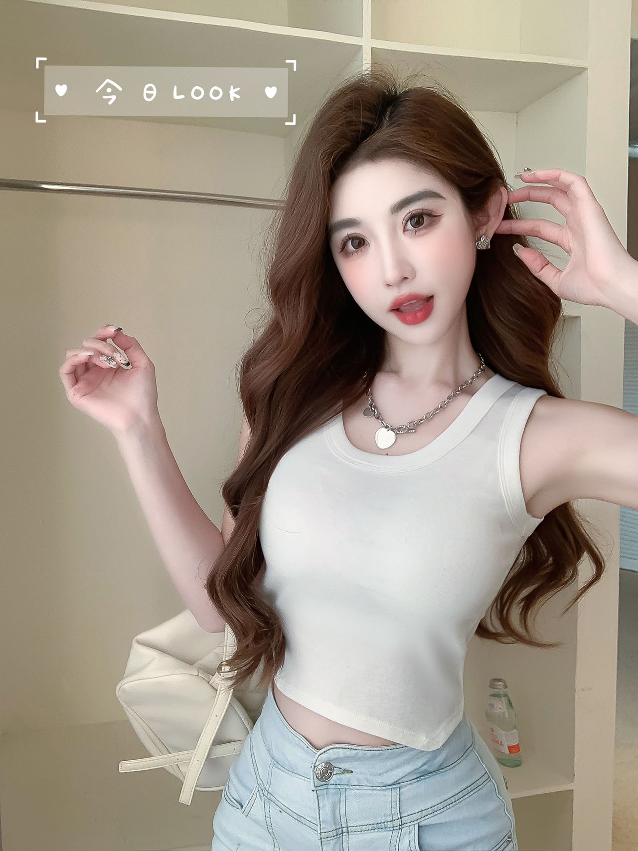 不規則下擺顯瘦帶胸墊內搭背心小吊帶微胖女打底美背無袖外穿上衣