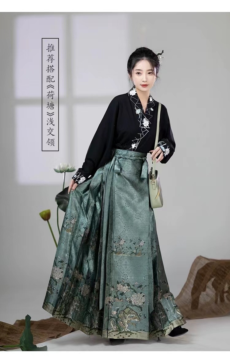 晴嵐 清水溪漢初秋冬日常改良漢服女原創馬面裙國風上班通勤