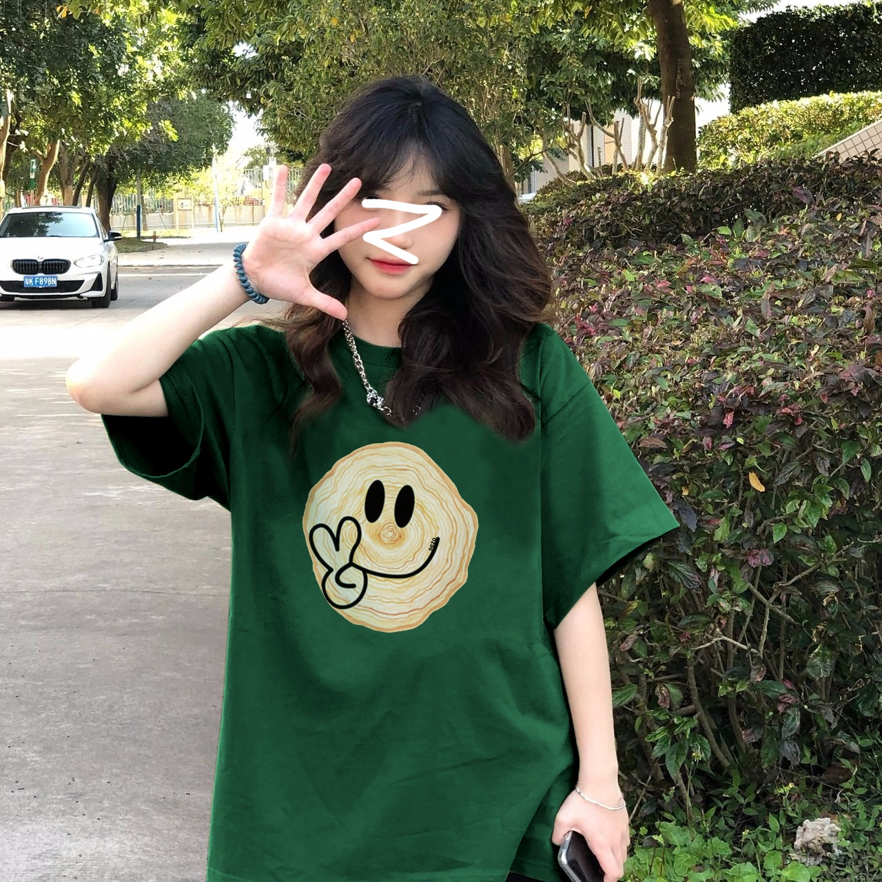 2024年春夏新款 220克/精梳純棉後包領有縫邊S-XXXL夏裝短袖T恤女