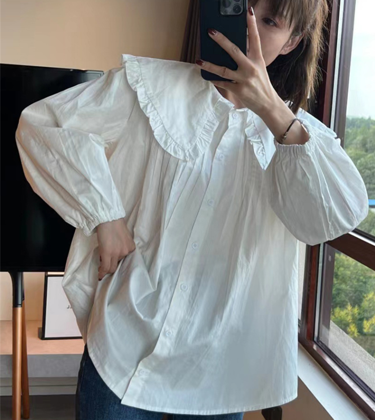 春裝韓系大碼女裝娃娃領連衣裙百搭寬鬆氣質顯瘦連衣裙M-4XL200斤
