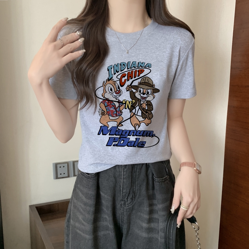 實拍  40支210克92%棉 8%氨綸 正肩短袖T恤女純棉