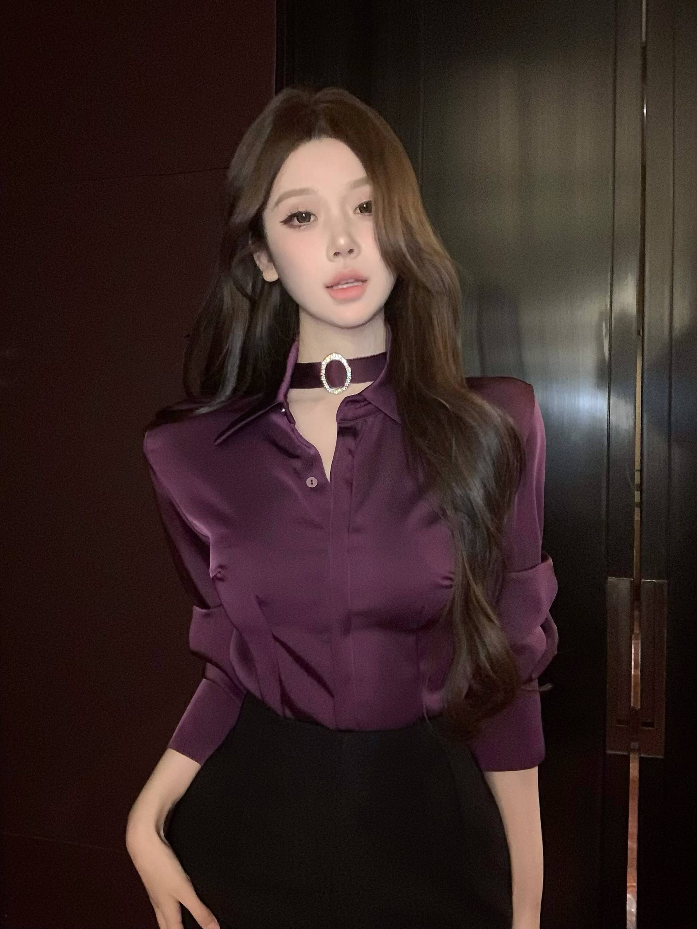 實拍 法式性感御姐襯衫女春季純欲高腰包臀裙套裝