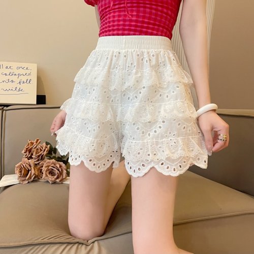 ****~Real shot of lace embroidered cake shorts, loose safety pants and leggings for women, spring and summer thin style