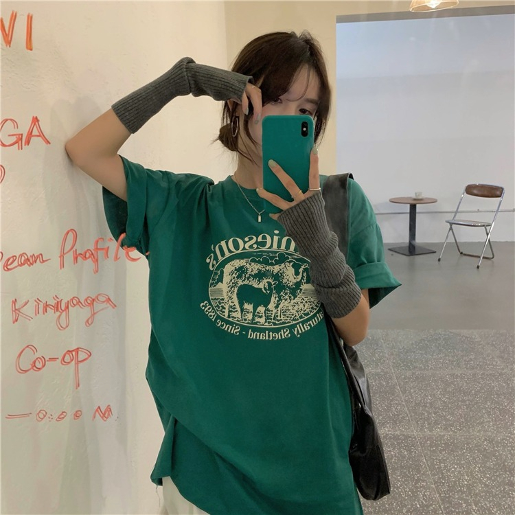 短袖T恤女韓版寬鬆慵懶原宿上衣chic港味