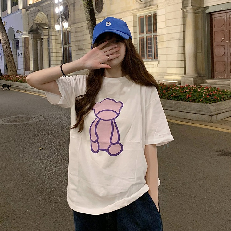 短袖T恤女韓版寬鬆慵懶原宿上衣chic港味
