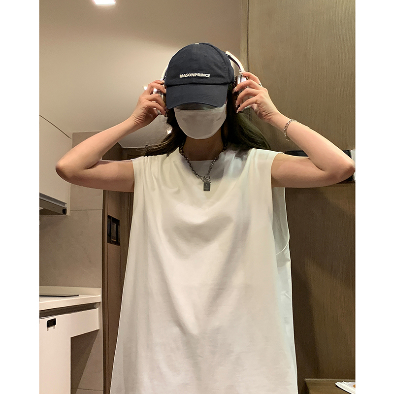 美式工字背心女夏季外穿嘻哈潮牌無袖t恤復古籃球運動坎肩