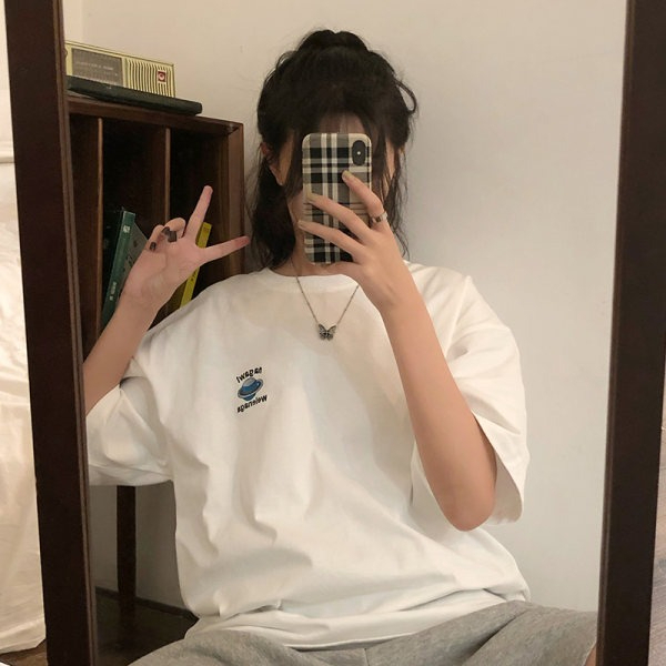 短袖T恤女韓版寬鬆慵懶原宿上衣chic港味